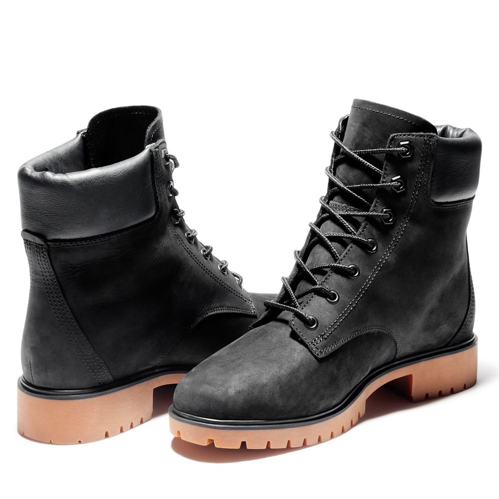 Timberland 6-Inch Μποτακια Γυναικεια Μαυρα - Jayne Waterproof Δερματινα - Greece 3068954-PH